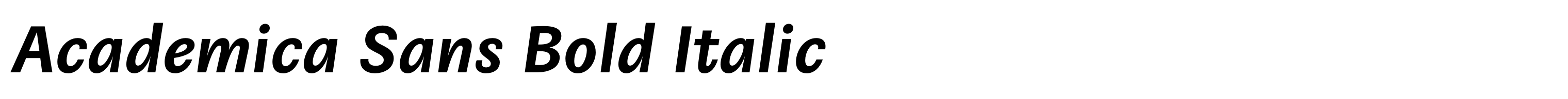 Academica Sans Bold Italic